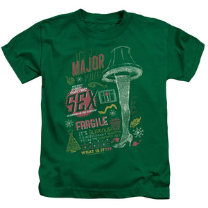 A Christmas Story Its A Major Prize Juvenile Kids Youth T Shirt Kelly Green