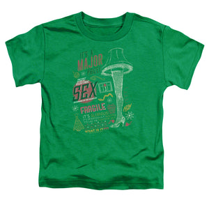 A Christmas Story Its A Major Prize Toddler Kids Youth T Shirt Kelly Green