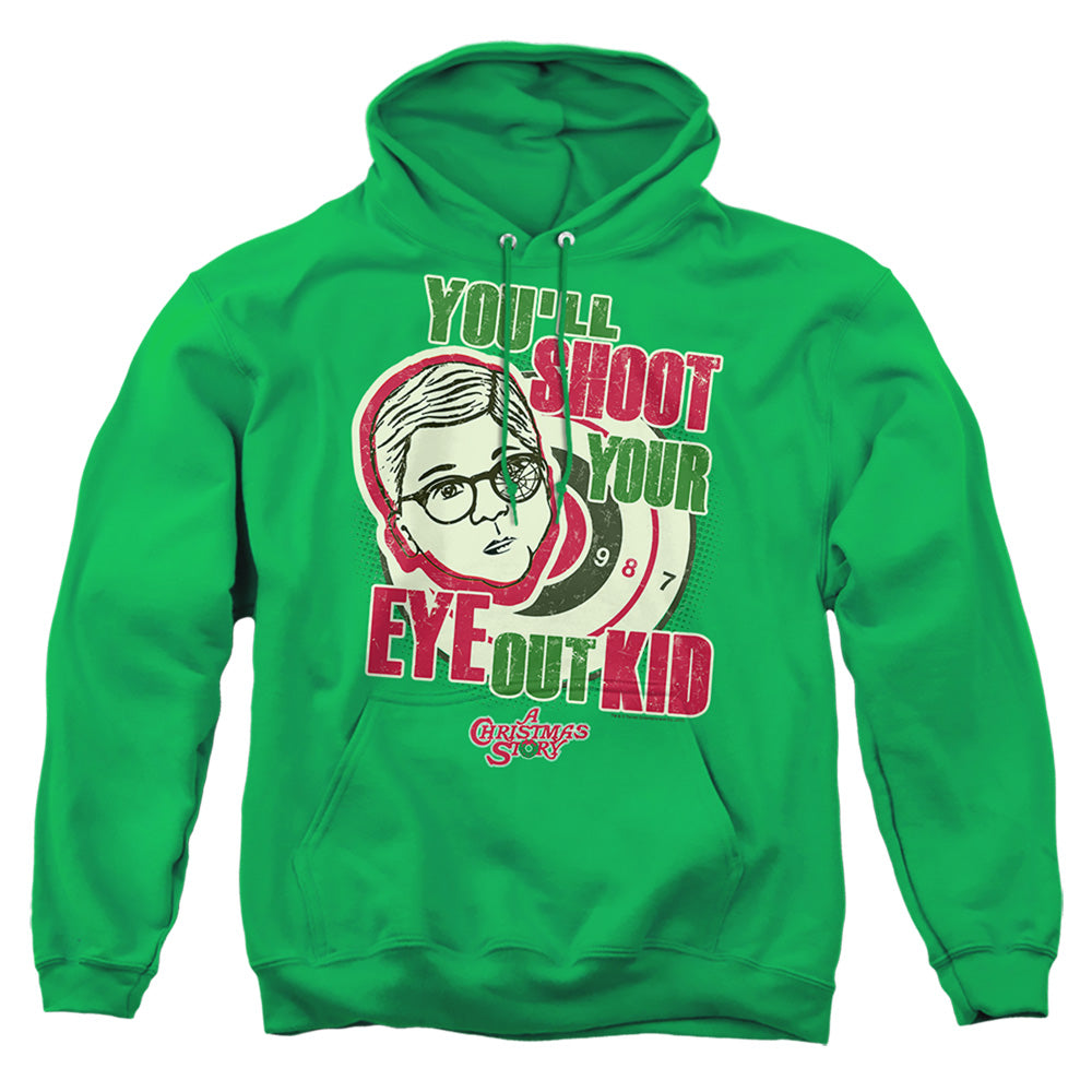 A Christmas Story Youll Shoot Your Eye Out Mens Hoodie Kelly Green