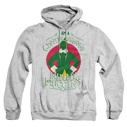 Elf Cotton Headed Mens Hoodie Athletic Heather Officially Licensed