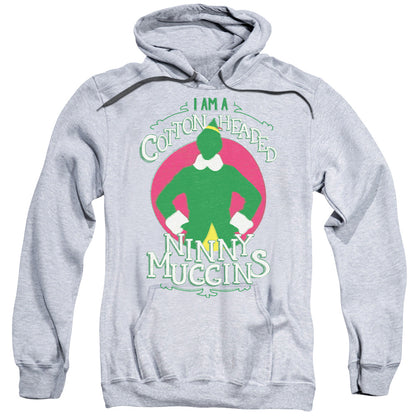 Elf Cotton Headed Mens Hoodie Athletic Heather