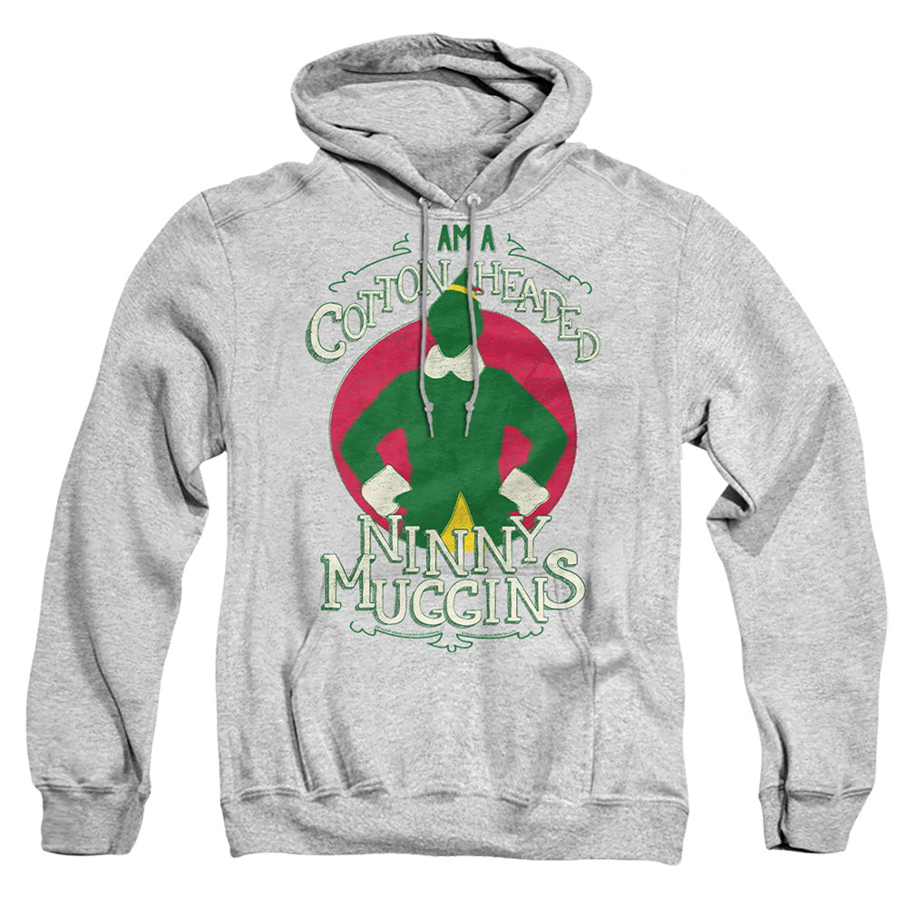 Elf Cotton Headed Mens Hoodie Athletic Heather Officially Licensed