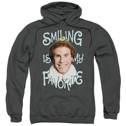 Elf Smiling Mens Hoodie Charcoal