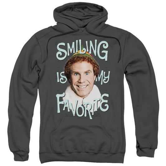 Elf Smiling Mens Hoodie Charcoal