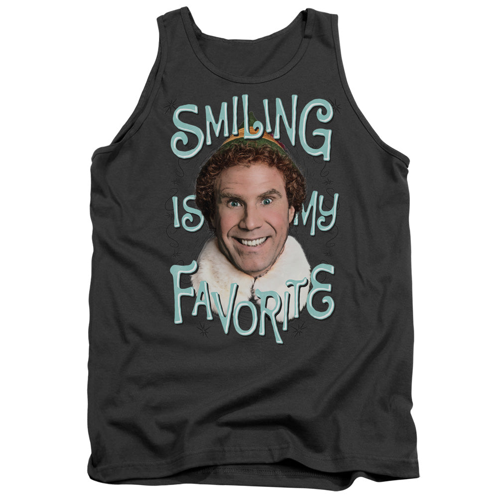 Elf Smiling Mens Tank Top Shirt Charcoal