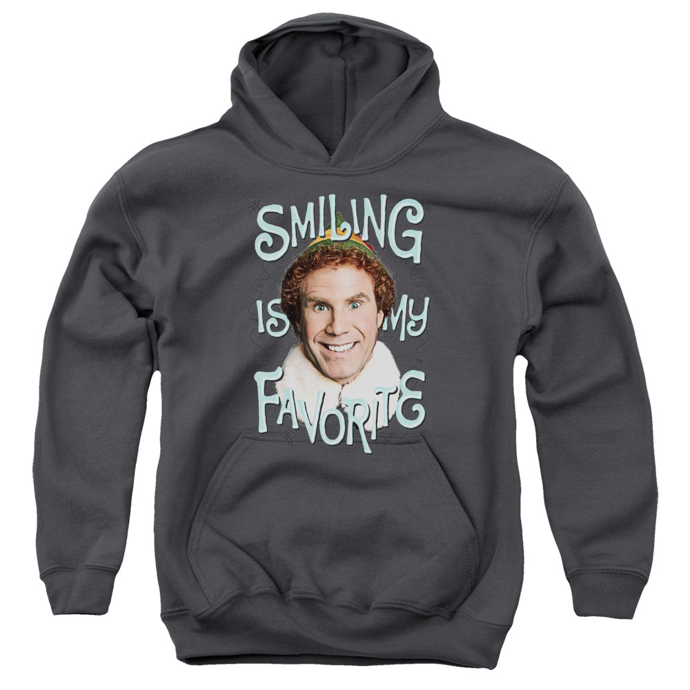 Elf Smiling Kids Youth Hoodie Charcoal