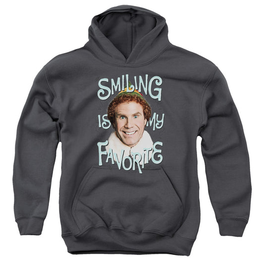 Elf Smiling Kids Youth Hoodie Charcoal