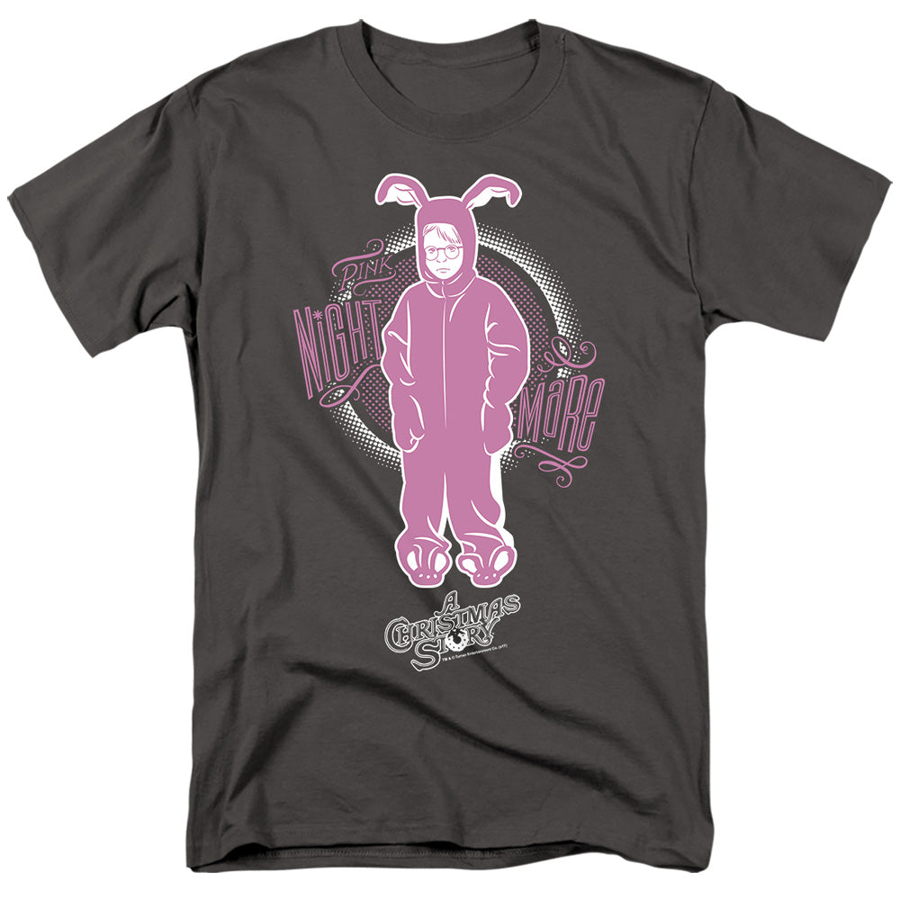 A Christmas Story Pink Nightmare Mens T Shirt Charcoal