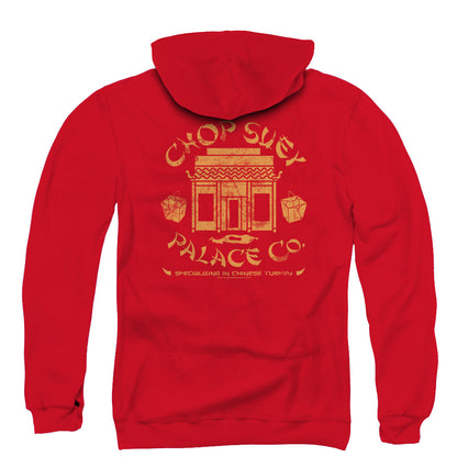 A Christmas Story Chop Suey Palace Back Print Zipper Mens Hoodie Red