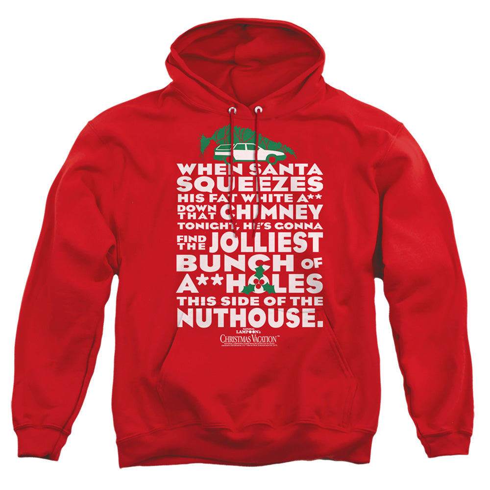 Christmas Vacation Jolliest Bunch Mens Hoodie Red Officially Licensed