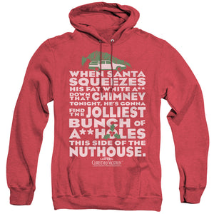 Christmas Vacation Jolliest Bunch Heather Mens Hoodie Red
