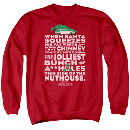 Christmas Vacation Jolliest Bunch Mens Crewneck Sweatshirt Red