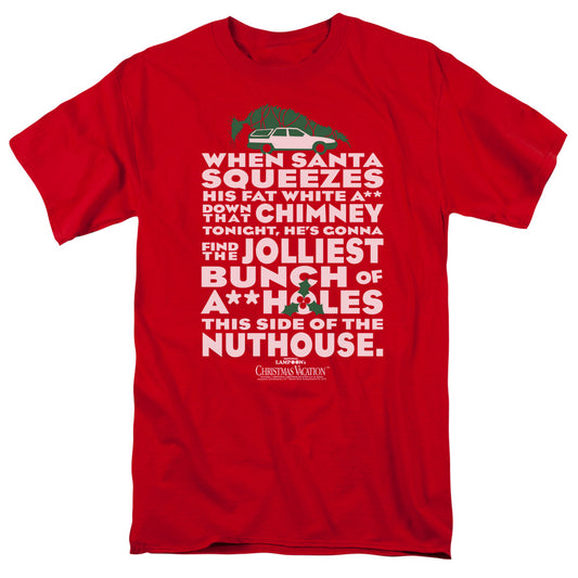 Christmas Vacation Jolliest Bunch Mens T Shirt Red