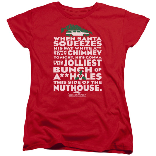 Christmas Vacation Jolliest Bunch Womens T Shirt Red