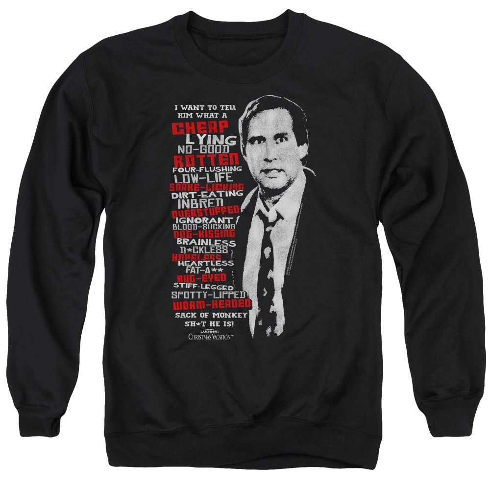 Christmas Vacation Profanities Mens Crewneck Sweatshirt Black
