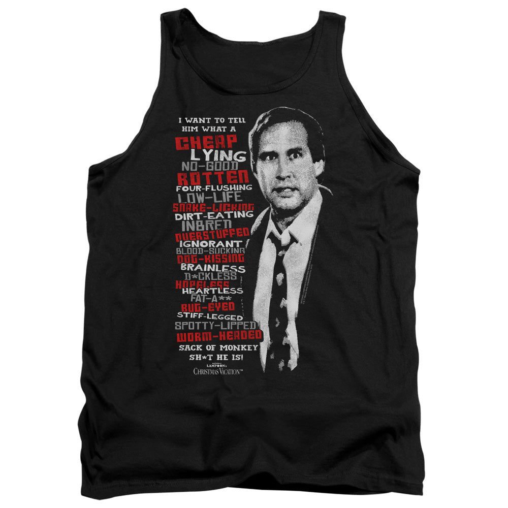 Christmas Vacation Profanities Mens Tank Top Shirt Black