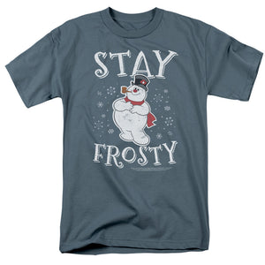 Frosty The Snowman Stay Frosty Mens T Shirt Slate