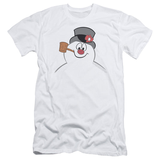 Frosty The Snowman Frosty Face Slim Fit Mens T Shirt White