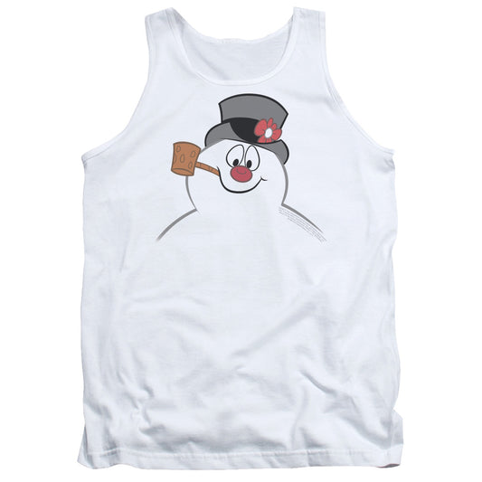 Frosty The Snowman Frosty Face Mens Tank Top Shirt White