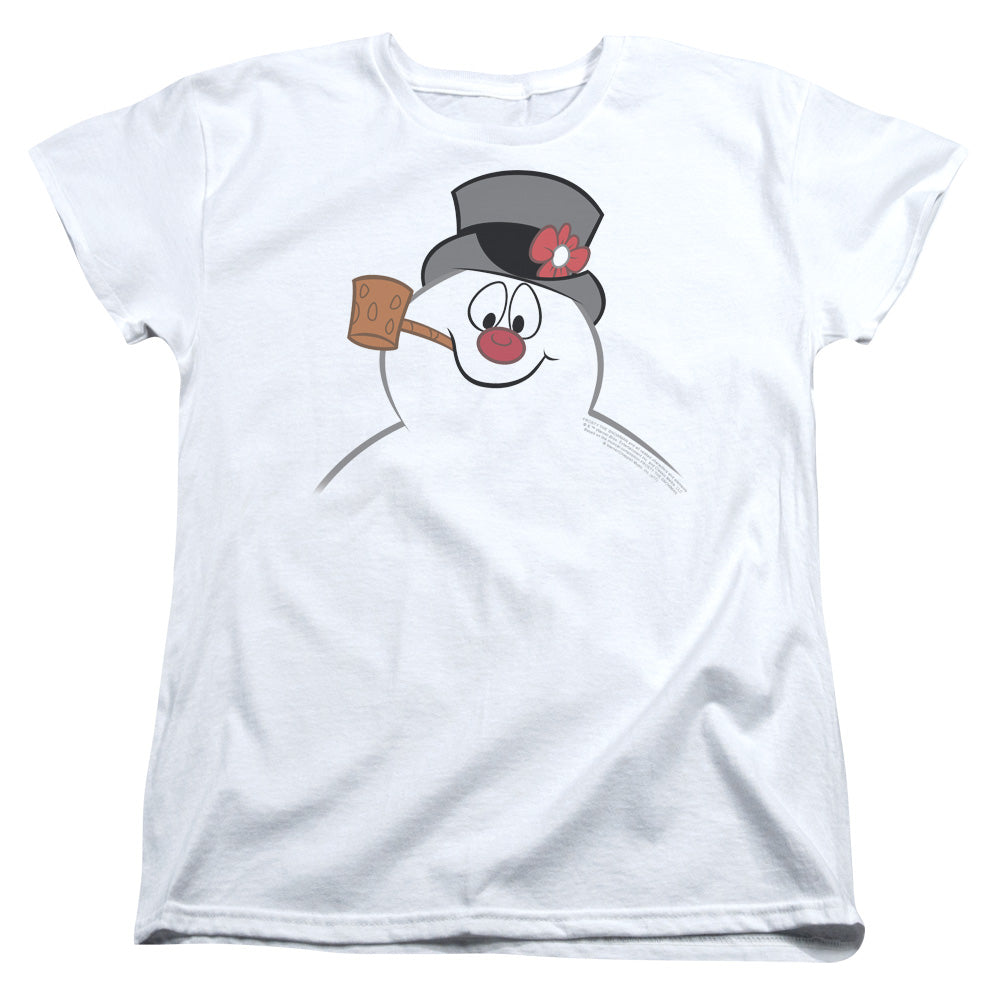 Frosty The Snowman Frosty Face Womens T Shirt White