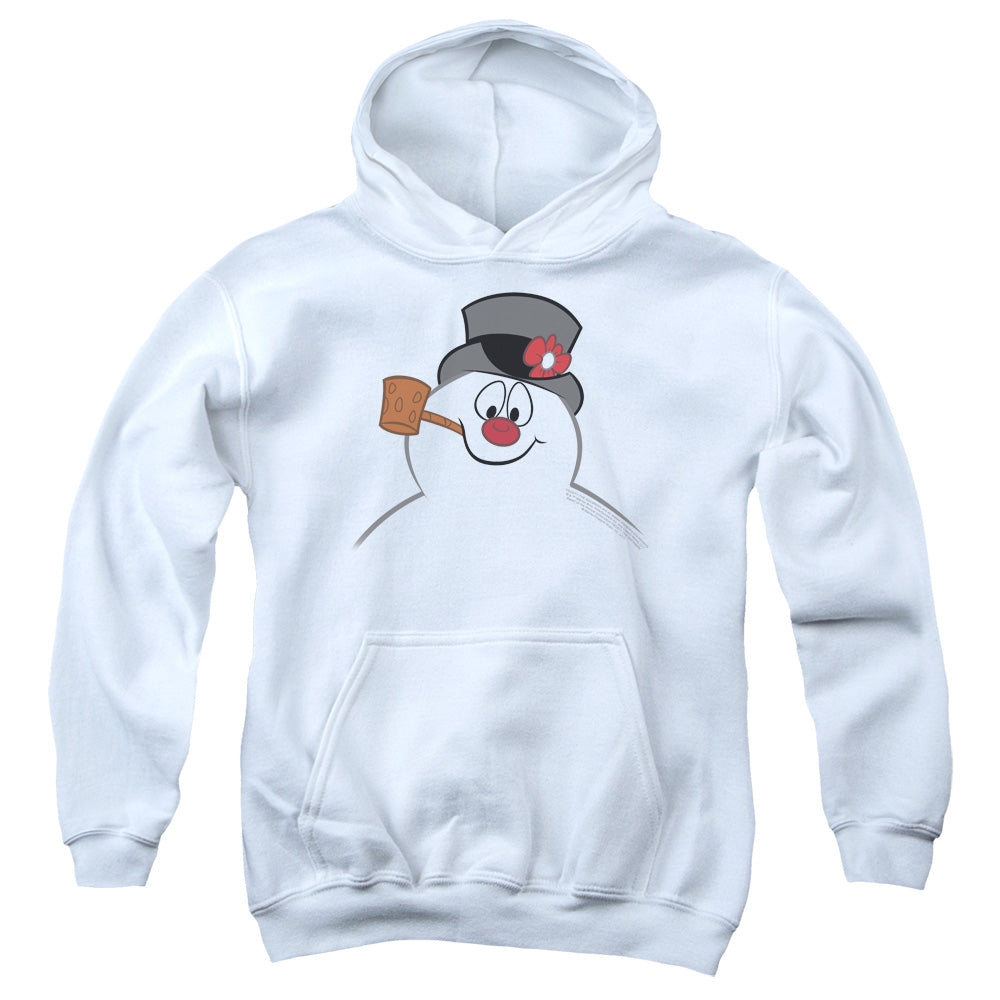 Frosty The Snowman Frosty Face Kids Youth Hoodie White