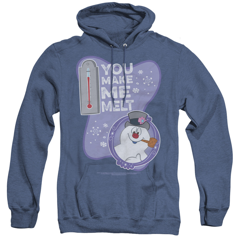 Frosty The Snowman Melt Heather Mens Hoodie Royal Blue