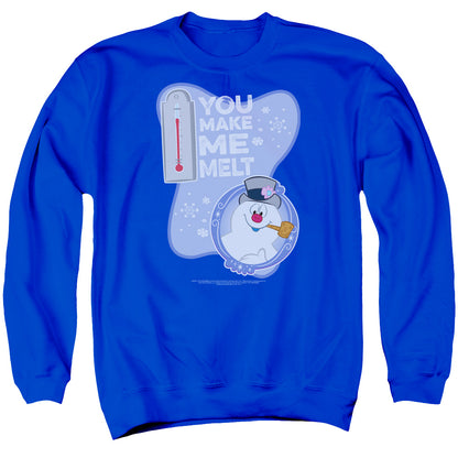 Frosty The Snowman Melt Mens Crewneck Sweatshirt Royal Blue