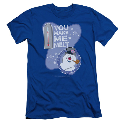 Frosty The Snowman Melt Slim Fit Mens T Shirt Royal Blue