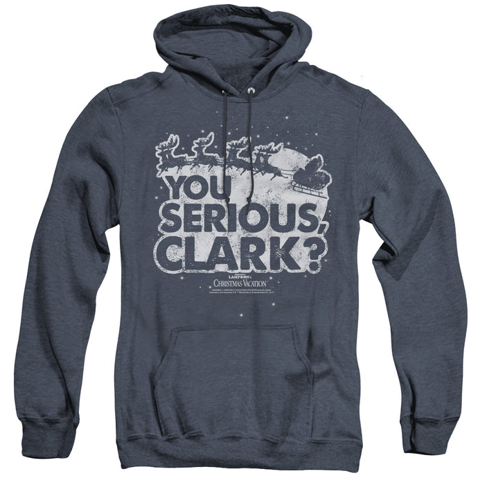 Christmas Vacation You Serious Clark Heather Mens Hoodie Navy Blue