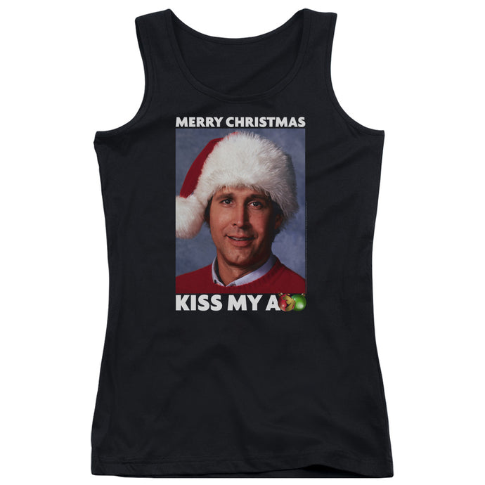 Christmas Vacation Merry Kiss Womens Tank Top Shirt Black
