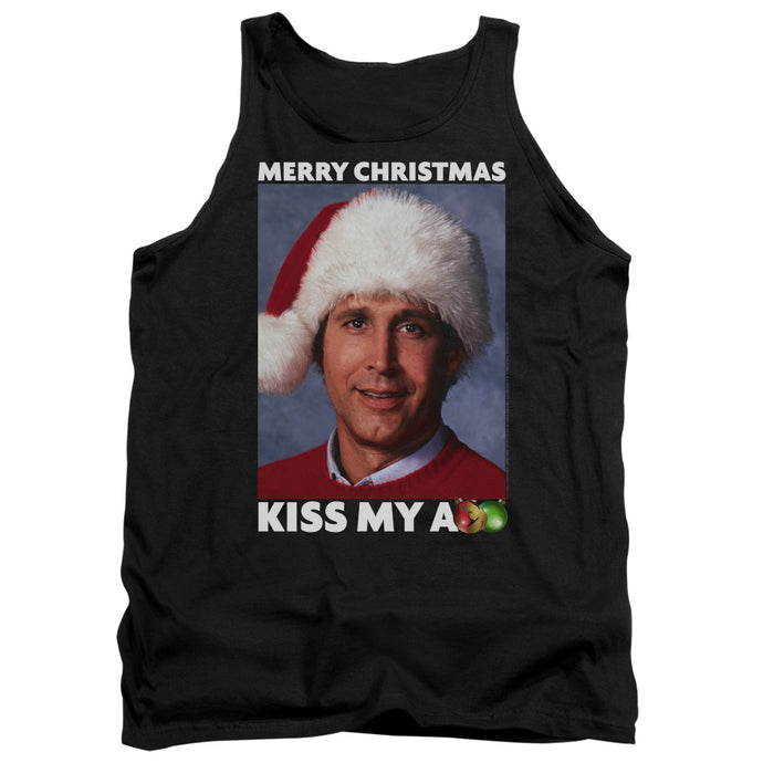Christmas Vacation Merry Kiss Mens Tank Top Shirt Black