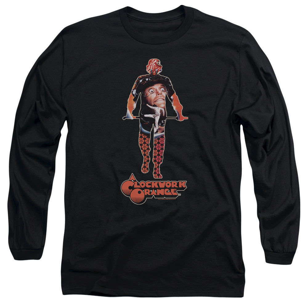 A Clockwork Orange Poster Silhouette Mens Long Sleeve Shirt Black