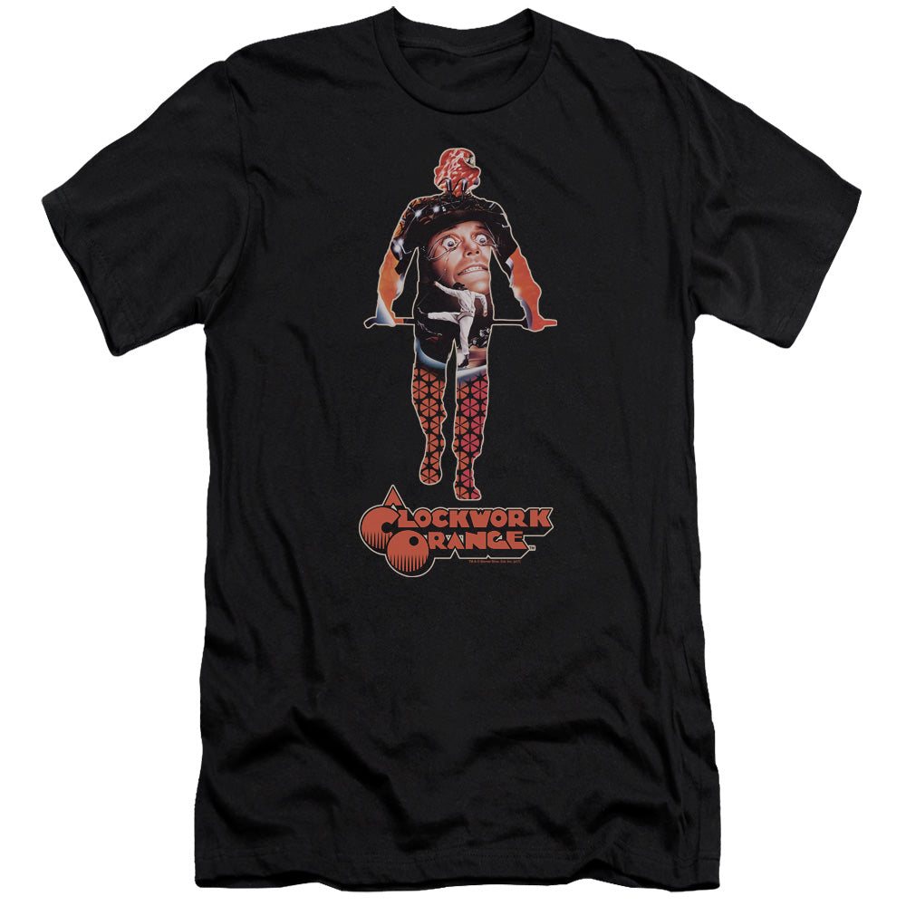 A Clockwork Orange Poster Silhouette Slim Fit Mens T Shirt Black