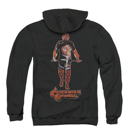 A Clockwork Orange Poster Silhouette Back Print Zipper Mens Hoodie Black