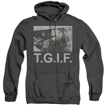 Friday The 13Th Tgif Mens Heather Hoodie Black Officially Licensed