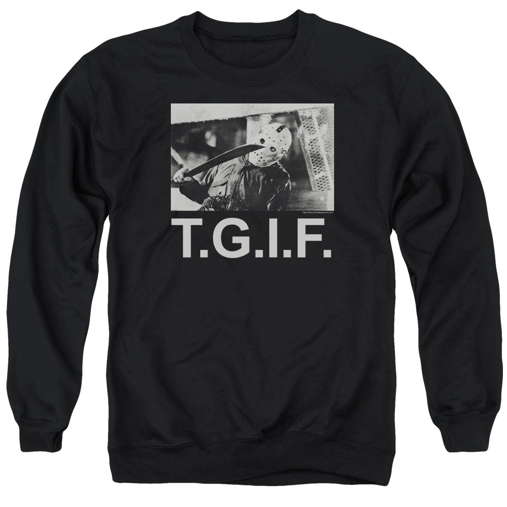 Friday The 13th TGIF Mens Crewneck Sweatshirt Black