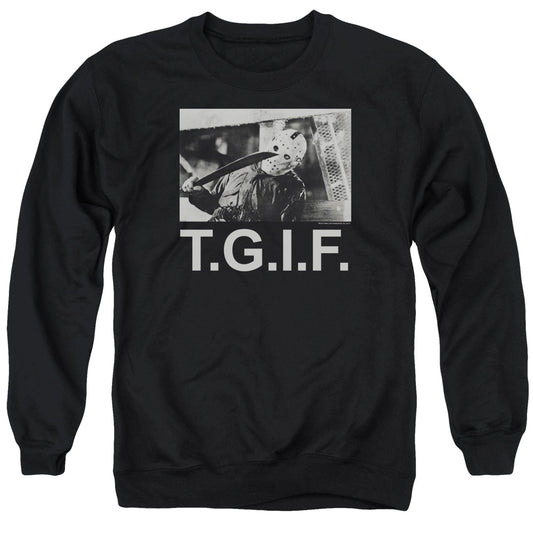 Friday The 13th TGIF Mens Crewneck Sweatshirt Black