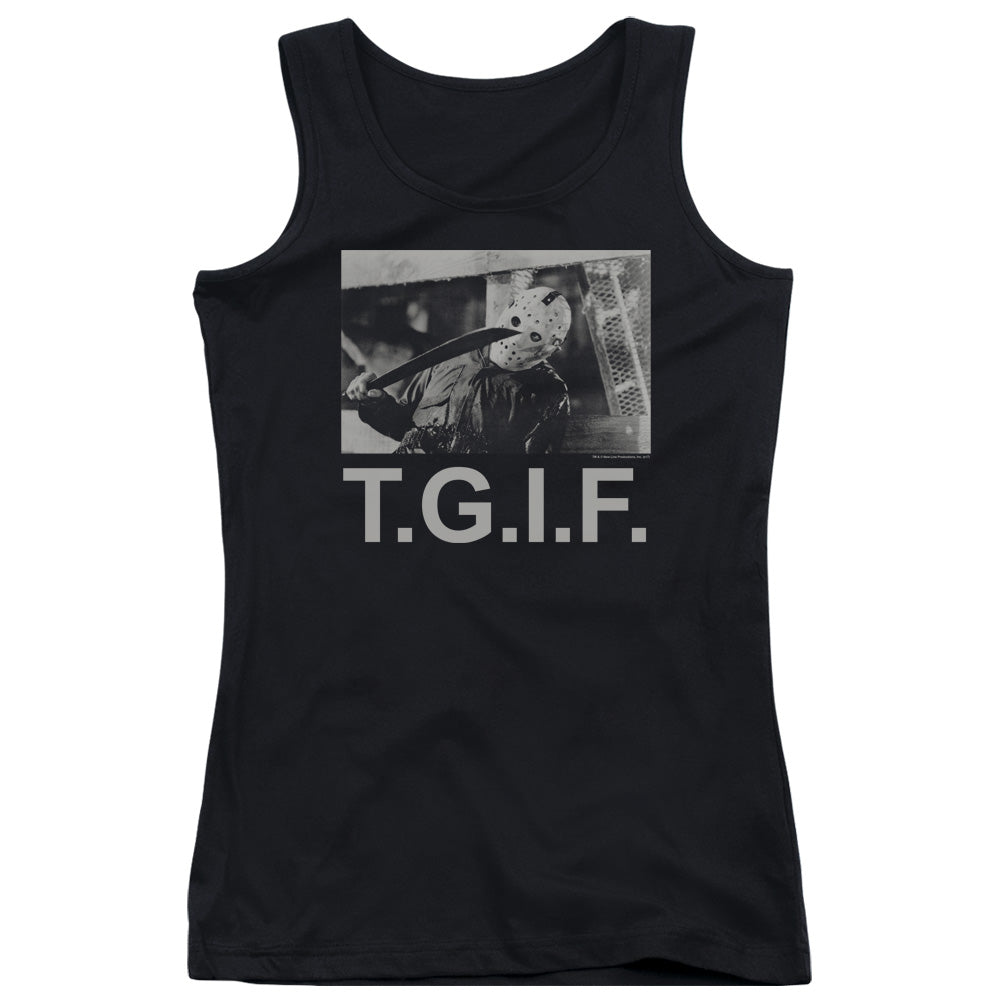 Friday The 13th TGIF Womens Tank Top Shirt Black