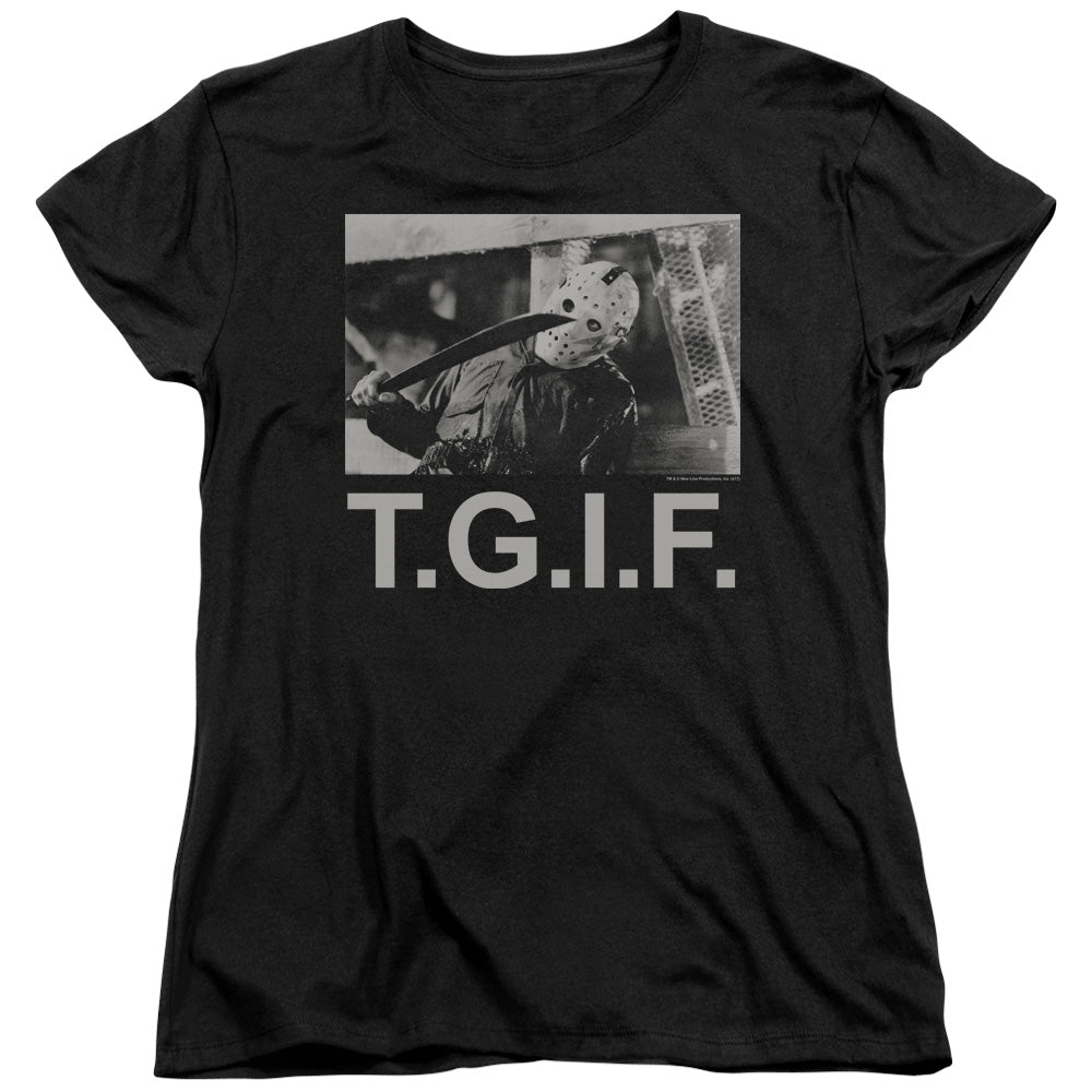 Friday The 13th TGIF Womens T Shirt Black