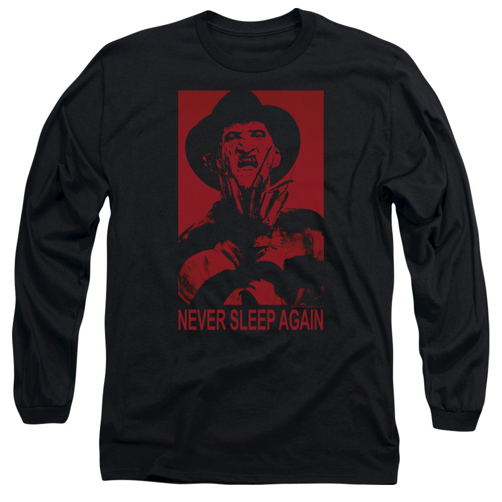 Nightmare On Elm Street Never Sleep Again Mens Long Sleeve Shirt Black