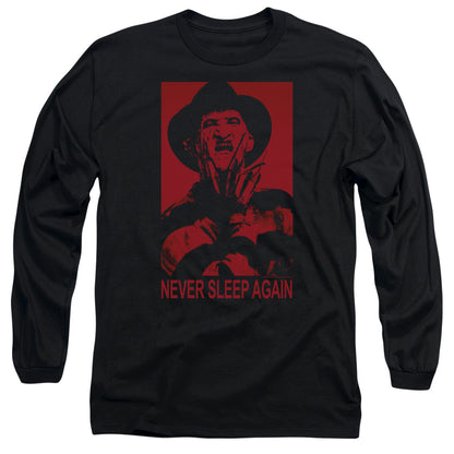 Nightmare On Elm Street Never Sleep Again Mens Long Sleeve Shirt Black