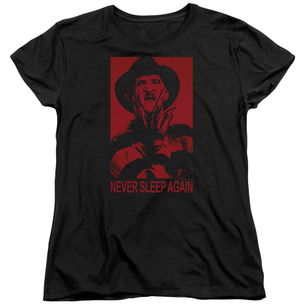 Nightmare On Elm Street Never Sleep Again Womens T Shirt Black