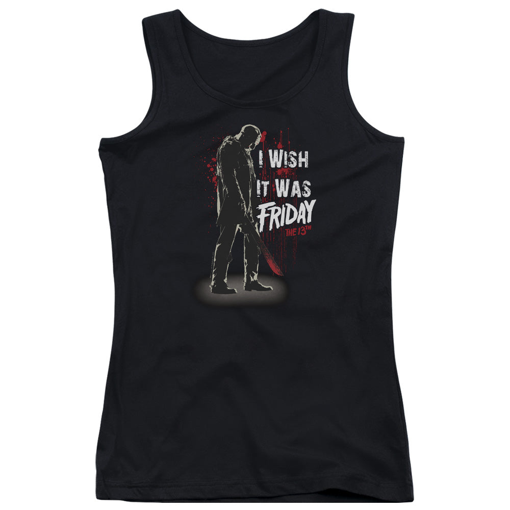 Friday The 13th I Wish It Was Friday Womens Tank Top Shirt Black