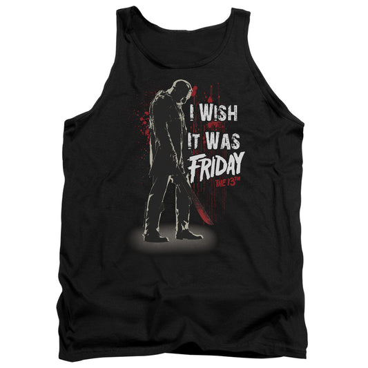 Friday The 13th I Wish It Was Friday Mens Tank Top Shirt Black