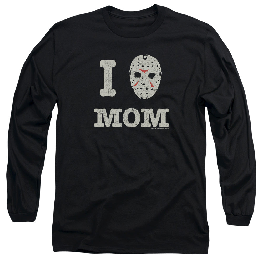 Friday The 13th Mommas Boy Mens Long Sleeve Shirt Black