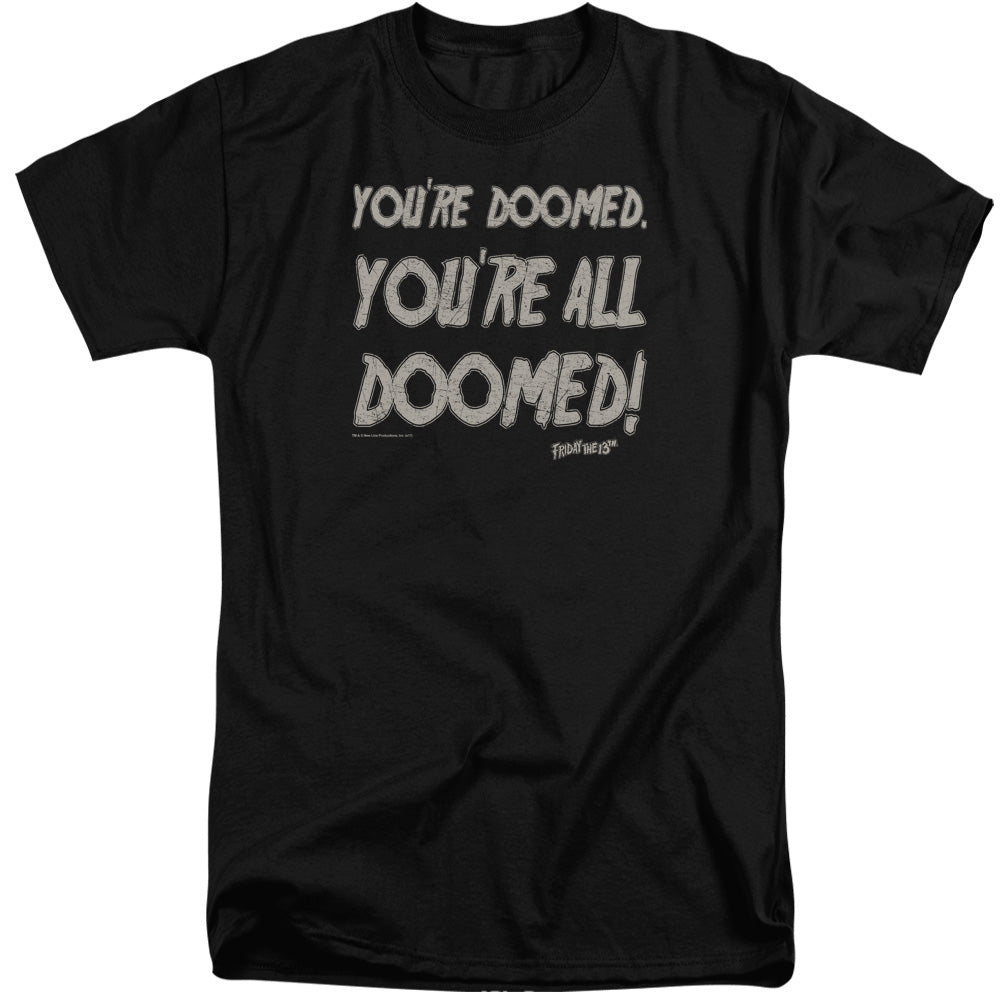 Friday The 13th Doomed Mens Tall T Shirt Black