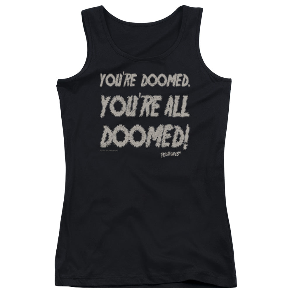 Friday The 13th Doomed Womens Tank Top Shirt Black