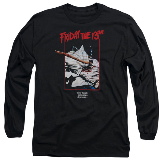 Friday The 13th Axe Poster Mens Long Sleeve Shirt Black