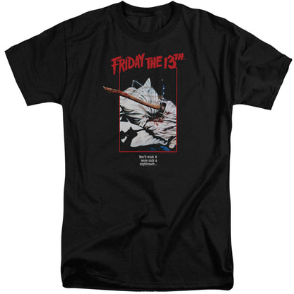 Friday The 13th Axe Poster Mens Tall T Shirt Black