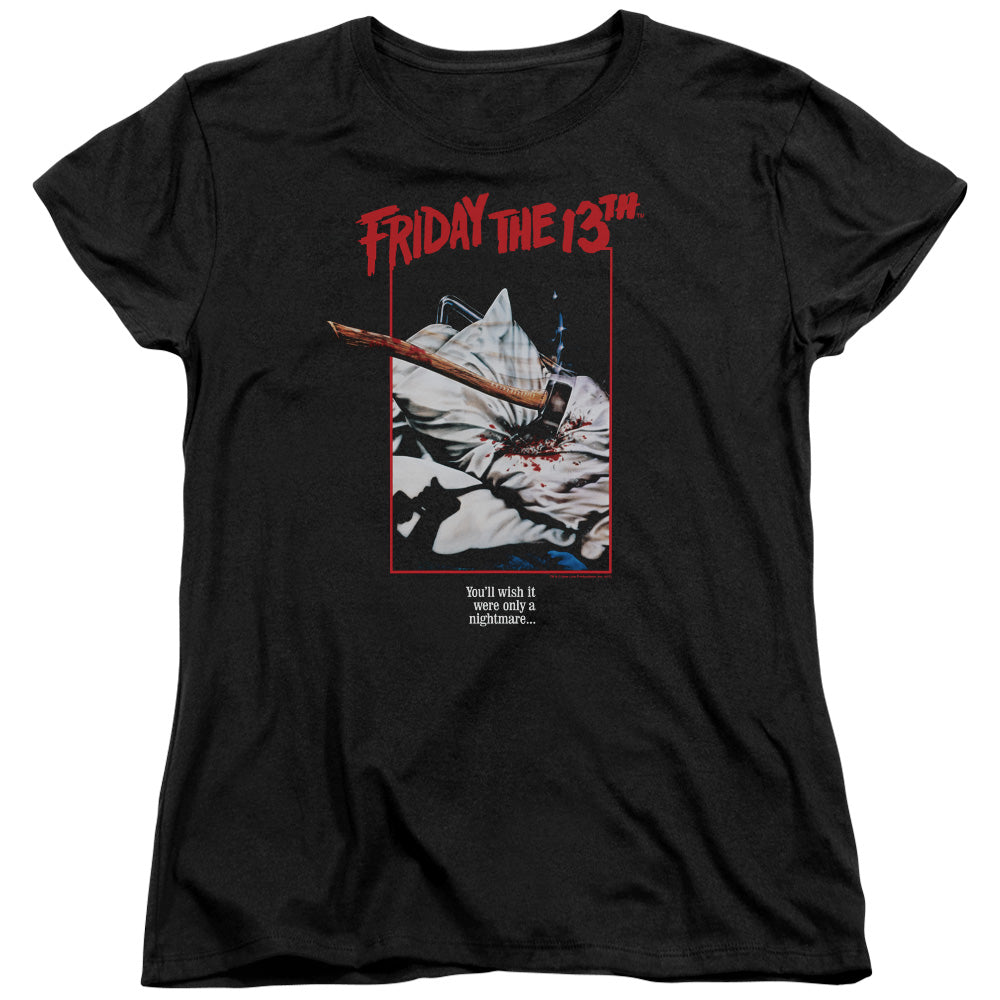 Friday The 13th Axe Poster Womens T Shirt Black